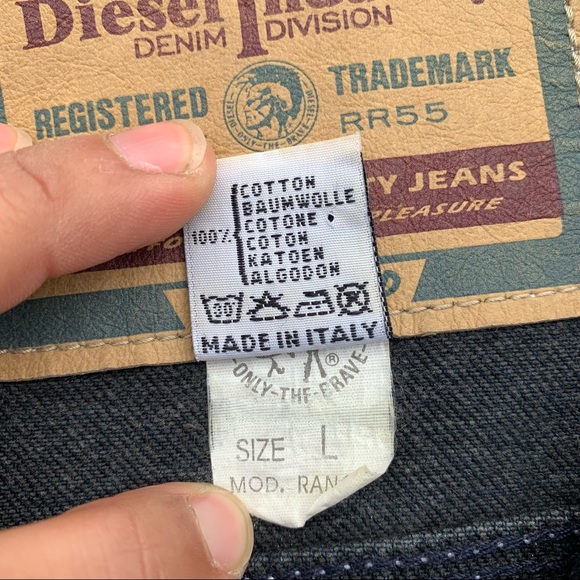 *Perfect Condition* Vintage Diesel Stars Series Denim Jacket size L - Picture 8 of 8